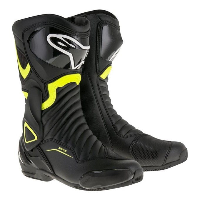 BOTAS ALPINESTARS SMX-6 v2 NEGRO / AMARILLO FLÚOR TALLA 41 / 42 