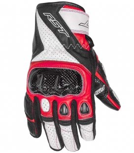 GUANTE RST STUNT III CE BLANCO/NEGRO/ROJO