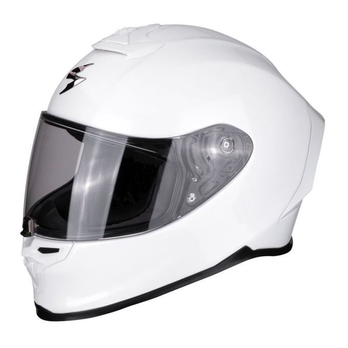 CASCO SCORPION EXO R1 AIR BLANCO BRILLO