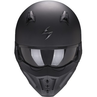 CASCO-SCORPION-COVERT-X-SOLID-MATT-NEGRO-FRENTE