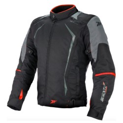 CHAQUETA CORDURA SEVENTY DEGREES SD-JR47 RACING NEGRO / ROJO