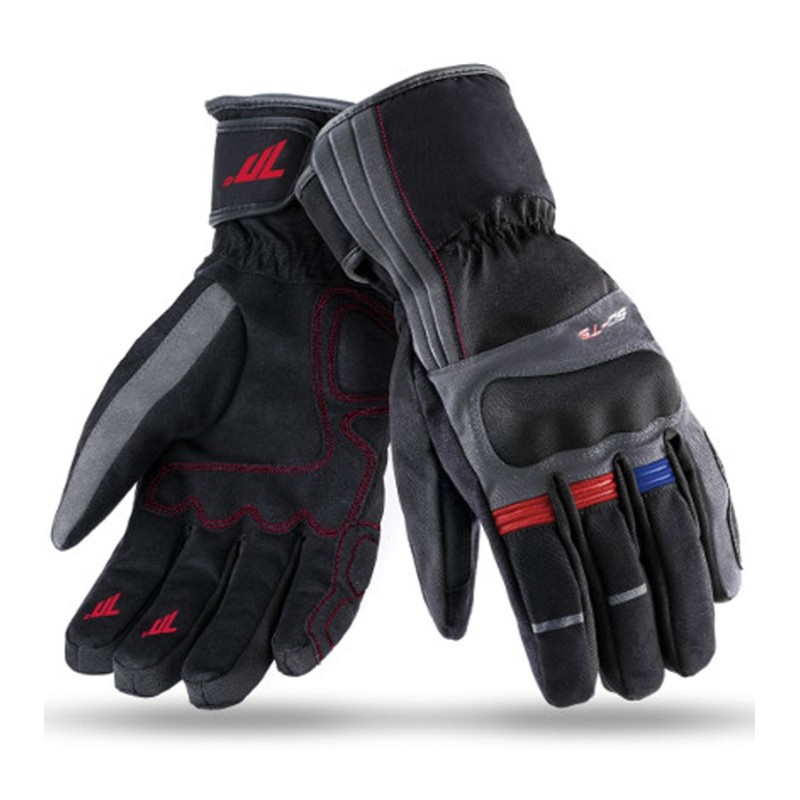 GUANTES SEVENTY DEGREES SD-T25 TOURING MUJER NEGRO / ROJO