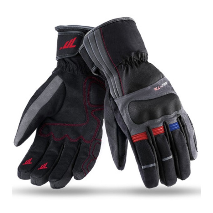 GUANTES SEVENTY DEGREES SD-T25 TOURING MUJER NEGRO / ROJO