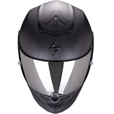 CASCO-SCORPION-EXO-R1-CARBON-AIR-SOLID-MATT-NEGRO-FRENTE