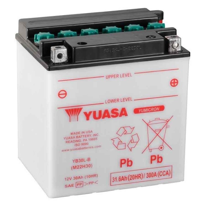 BATERIA YUASA  YB30L-B (DC) (Sin electrolito)