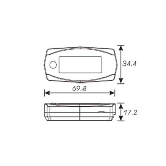 RELOJ DE TEMPERATURA KOSO MINI 4 RACE BLANCO-NEGRO DIMENSIONES