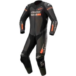 MONO DE PIEL 1 PIEZA ALPINESTARS GP FORCE CHASER NEGRO / ROJO FLUOR