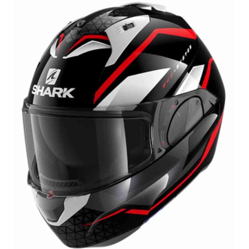 CASCO MODULAR SHARK EVO-ES YARI NEGRO / ROJO / BLANCO