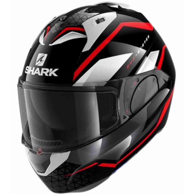 CASCO MODULAR SHARK EVO-ES YARI NEGRO / ROJO / BLANCO