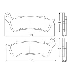 PASTILLA FRENOS ACCOSSATO AGPA87 st raicng sore