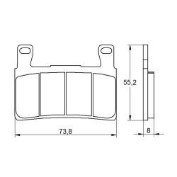 PASTILLA FRENOS ACCOSSATO AGPA105 ST RACING STORE