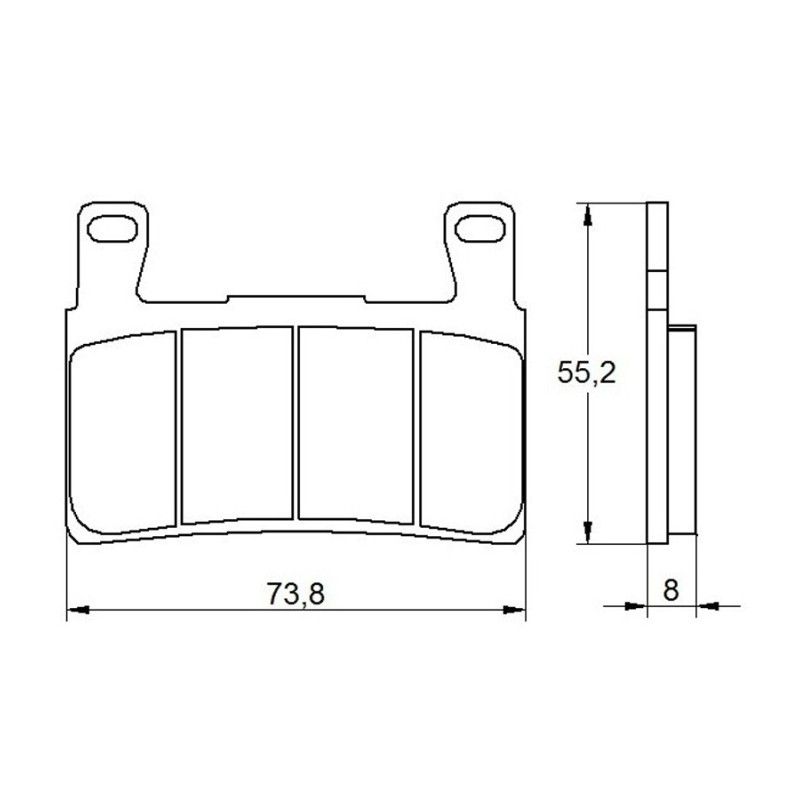 PASTILLA FRENOS ACCOSSATO AGPA105 ST RACING STORE