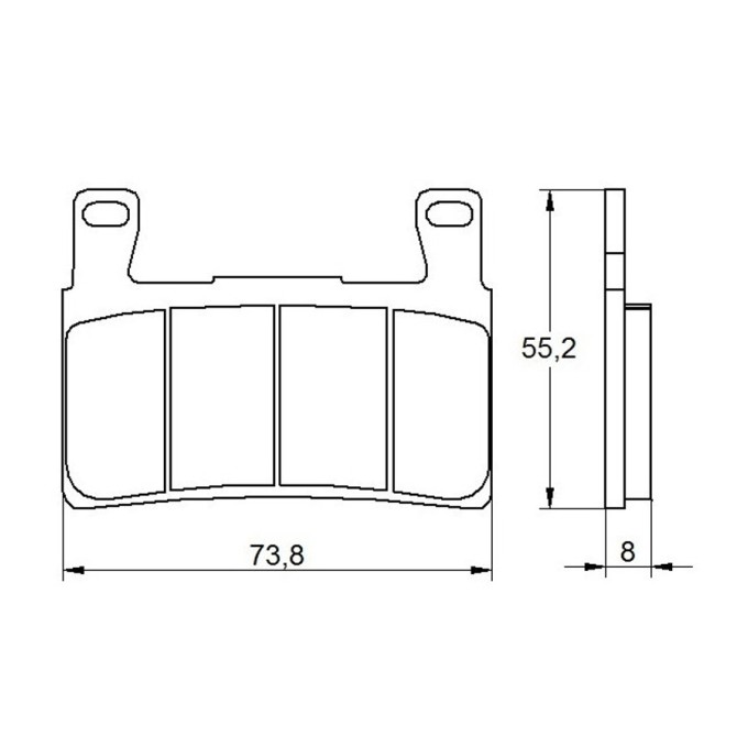 PASTILLA FRENOS ACCOSSATO AGPA105 ST RACING STORE