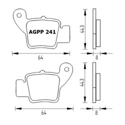 PASTILLA FRENOS ACCOSSATO AGPP241 stracingstore