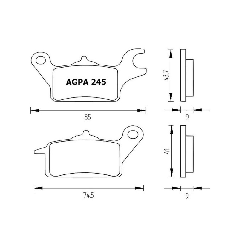 PASTILLA FRENOS ACCOSSATO AGPA245 st racing store