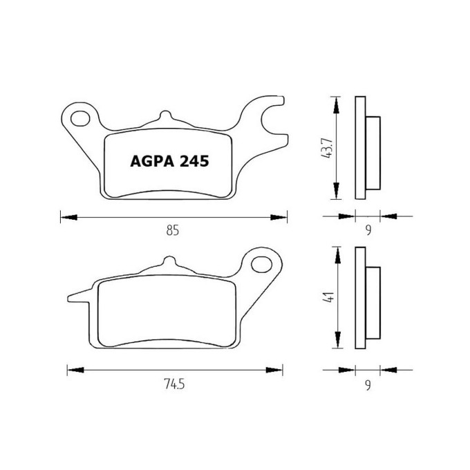 PASTILLA FRENOS ACCOSSATO AGPA245 st racing store