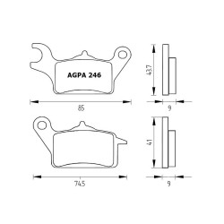 PASTILLA FRENOS ACCOSSATO AGPA246 st racing store