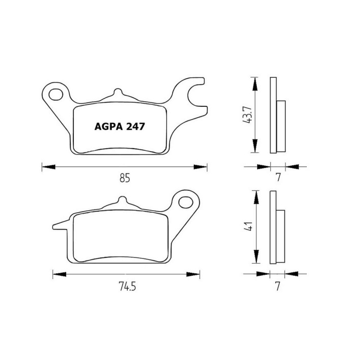 PASTILLA FRENOS ACCOSSATO AGPA247 st racing store