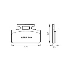 PASTILLA FRENOS ACCOSSATO AGPA249 st racingstore