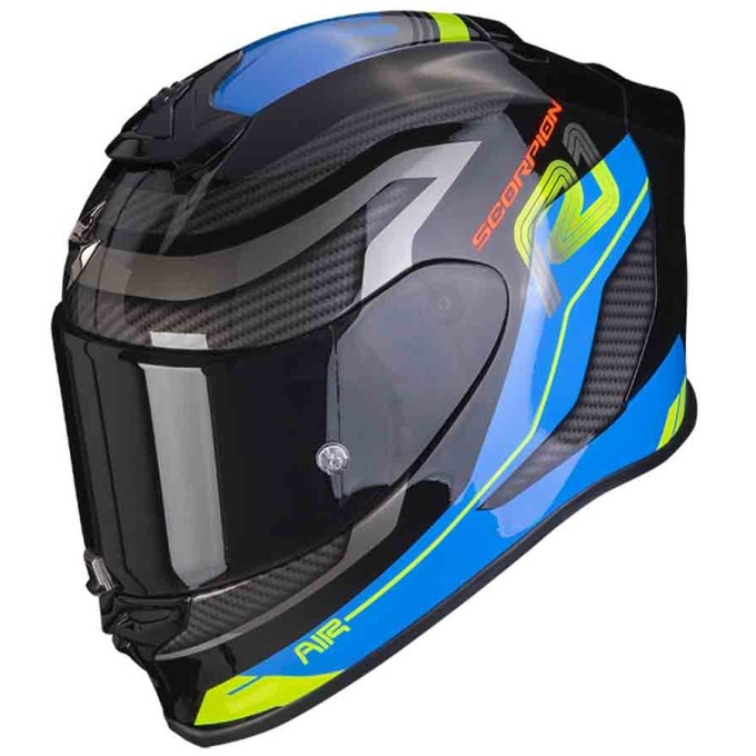 CASCO SCORPION EXO R1 AIR VATIS NEGRO / AZUL st raicng storte