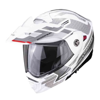 CASCO SCORPION ADX-2 CARRERA BLANCO / PLATA ST RAICN GSTORE