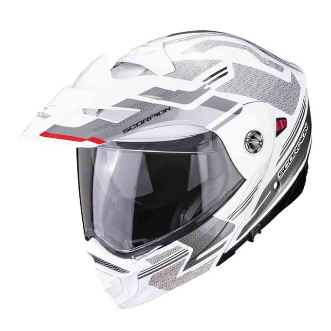 CASCO SCORPION ADX-2 CARRERA BLANCO / PLATA ST RAICN GSTORE