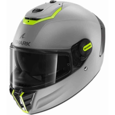 CASCO INTEGRAL SHARK SPARTAN RS BLANK SP MAT PLATA / AMARILLO ST RAICNG STORE