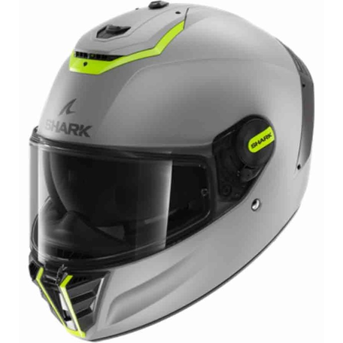 CASCO INTEGRAL SHARK SPARTAN RS BLANK SP MAT PLATA / AMARILLO ST RAICNG STORE