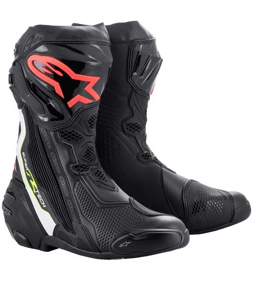 BOTAS DE MOTO ALPINESTARS SUPERTECH R BLANCO / NEGRO / ROJO / AMARILLO FLUOR BOTAS DE MOTO ALPINESTARS SUPERTECH R BLANCO / NEGRO / ROJO / AMARILLO FLUOR
