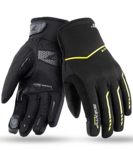 GUANTES DE MOTO INVIERNO DE HOMBRE SEVENTY DEGREES SD-C49 NEGRO/AMARILLO  FLUOR