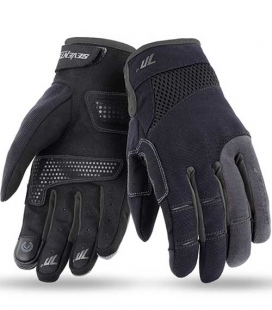 GUANTES DE MOTO VERANO DE MUJER SEVENTY DEGREES SD-50 NEGRO/GRIS
