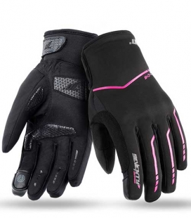 GUANTES INVIERNO DE MOTO MUJER SEVENTY DEGREES SD-C51 NEGRO/ROSA