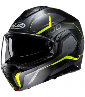 CASCO MODULAR  HJC I100 LORIX AZUL / NEGRO / PLATA