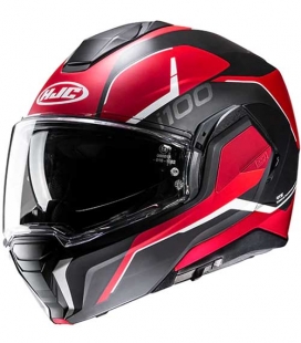 CASCO MODULAR  HJC I100 LORIX NEGRO / ROJO