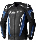 CHAQUETA DE PIEL RST TRACTECH EVO 5 CE HOMBRE - NEGRO / BLANCO / AZUL