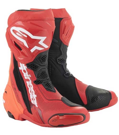 BOTAS DE MOTO ALPINESTARS SUPERTECH R VENTILADAS ROJO BRILLO / ROJO FLUOR BOTAS DE MOTO ALPINESTARS SUPERTECH R VENTILADAS ROJO BRILLO / ROJO FLUOR