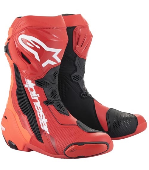 BOTAS DE MOTO ALPINESTARS SUPERTECH R ROJO BRILLO / ROJO FLUOR BOTAS DE MOTO ALPINESTARS SUPERTECH R ROJO BRILLO / ROJO FLUOR