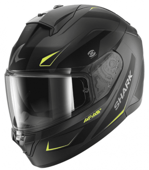 CASCO INTEGRAL SHARK RIDILL 2 MEKARIUM NEGRO / AMARILLO NEON