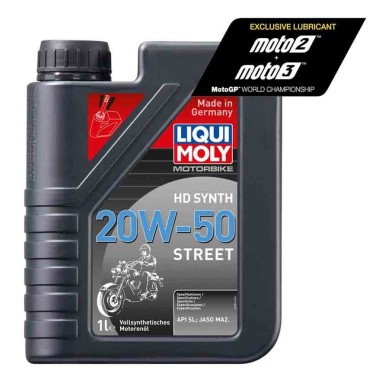BOTE 1L DE ACEITE LIQUI MOLY 100% SINTÉTICO 20W-50 STREET