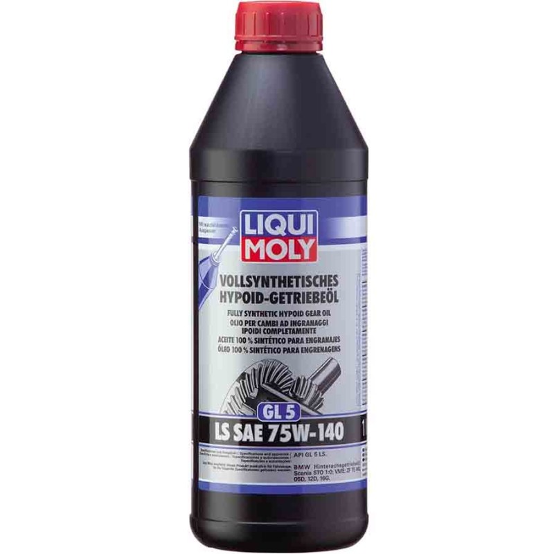 BOTELLA 1L ACEITE DE TRANSMISIÓN CARDÁN BMW 75W-140 LIQUI MOLY 100% SINTÉTICO API GL5