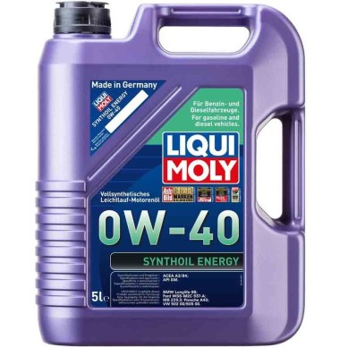 BOTELLA 1L ACEITE 100% SINTÉTICO LIQUI MOLY SYNTHOIL ENERGY 0W-40 POLARIS