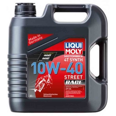 GARRAFA 4L ACEITE DE MOTOR LIQUI MOLY 100% SINTÉTICO 10W-40 STREET RACE