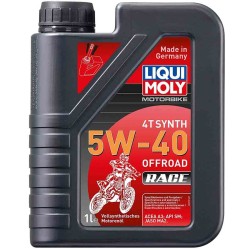 BOTELLA DE 1L ACEITE LIQUI MOLY 100% SINTÉTICO 4T SYNTH 5W-40 OFF ROAD RACE 3018