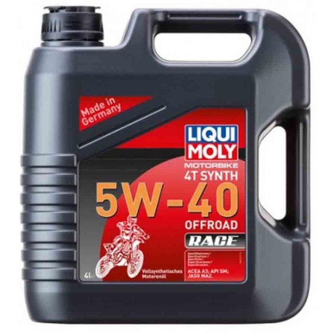 GARRAFA DE 4L ACEITE LIQUI MOLY 100% SINTÉTICO 4T SYNTH 5W-40 OFF ROAD RACE 3019
