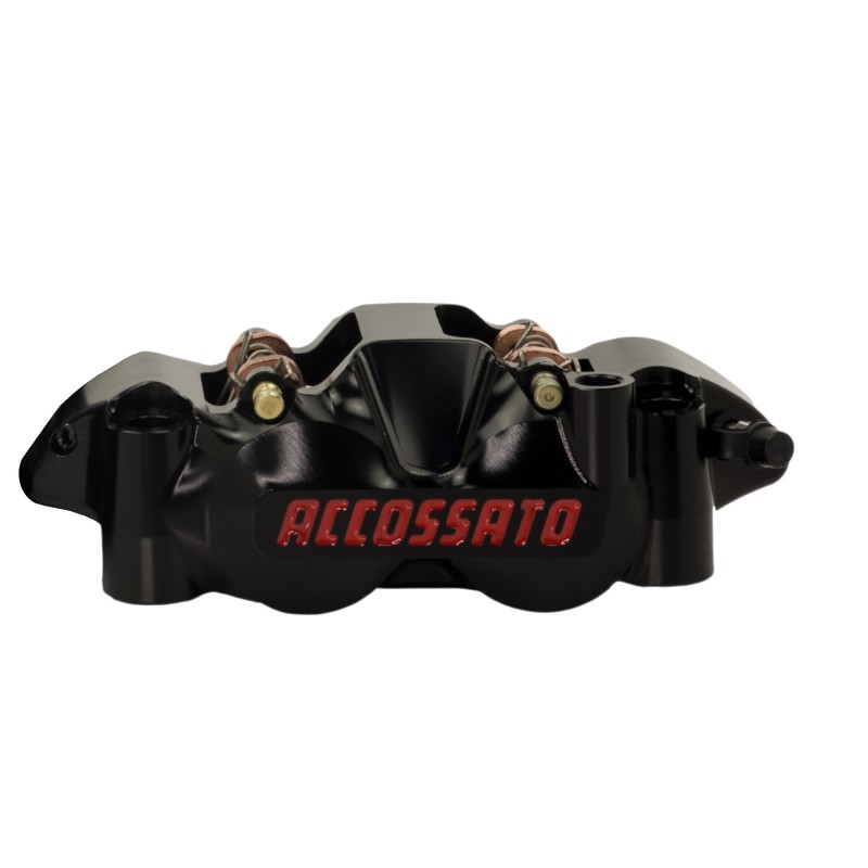 PINZA DERECHA 108 MM DE FRENO ACCOSSATO PZ001 TITANIO COLOR NEGRO