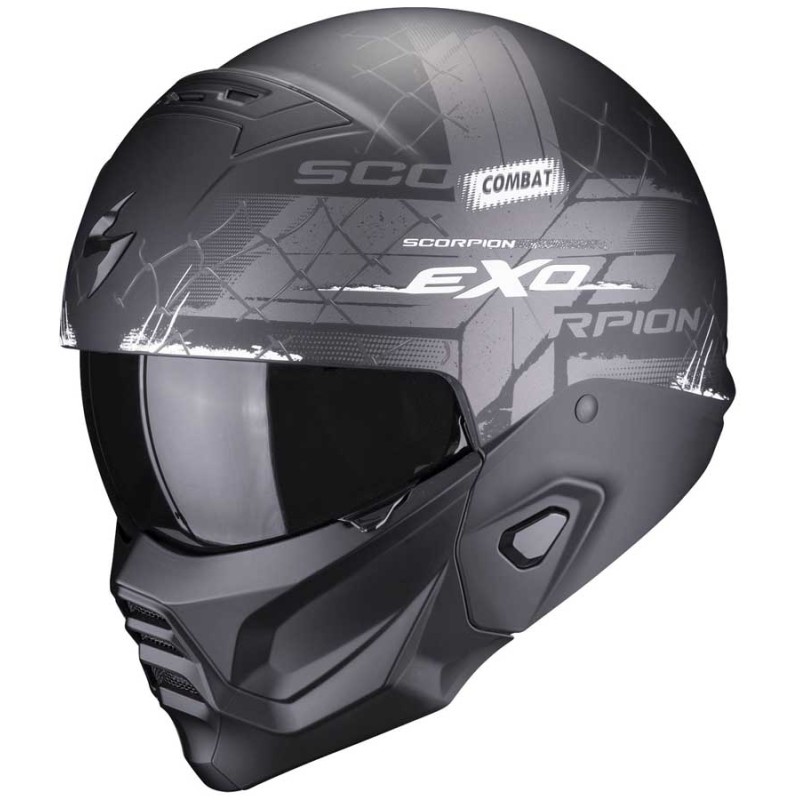 CASCO SCORPION EXO COMBAT II XENON NEGRO MATE / BLANCO