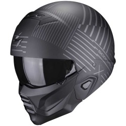 CASCO SCORPION EXO COMBAT II MILES NEGRO MATE / PLATA