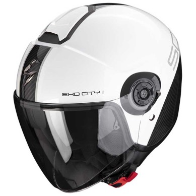 CASCO SCORPION EXO-CITY II CARBO BLANCO / NEGRO