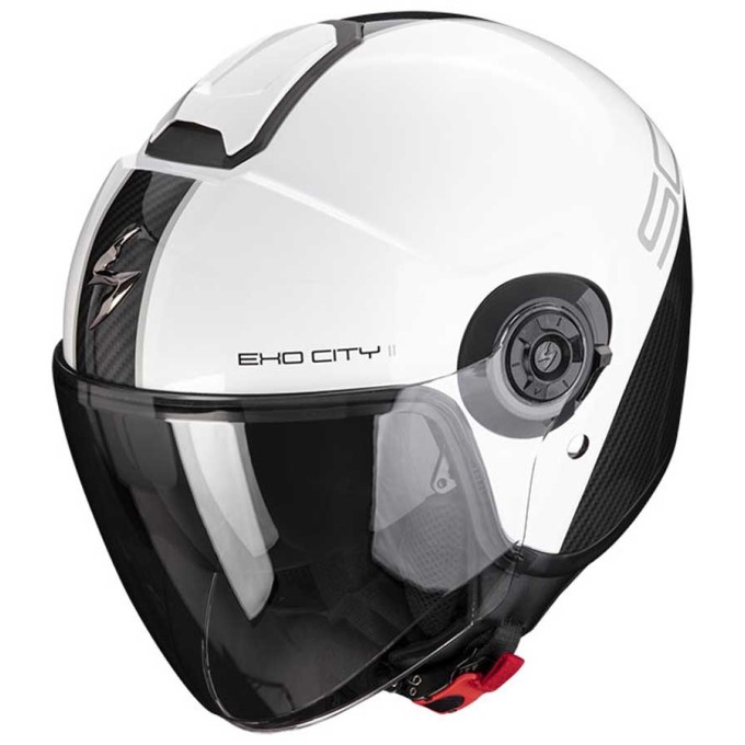 CASCO SCORPION EXO-CITY II CARBO BLANCO / NEGRO
