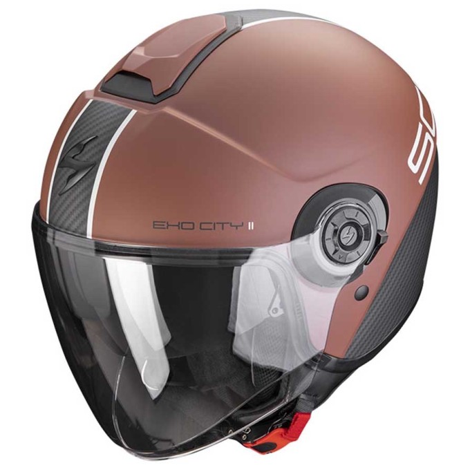CASCO SCORPION EXO-CITY II CARBO MARRON MATE / NEGRO